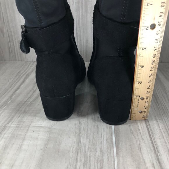 Angelina by de Blossom OTK Boots Women's Tiffany 8 Black Zip Over The Knee - Picture 7 of 10